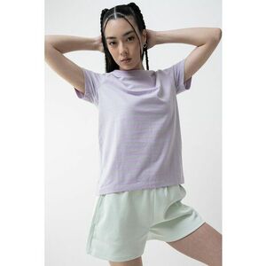 Guess - Tricou din amestec de bumbac cu model in dungi imagine