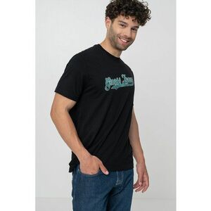 Tricou de bumbac cu decolteu la baza gatului imagine