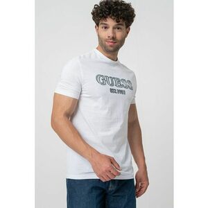 Tricou cu decolteu la baza gatului si imprimeu logo imagine