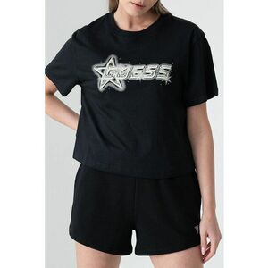Tricou crop cu imprimeu logo pentru fitness imagine