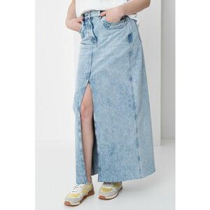Fusta maxi din denim cu slit frontal imagine