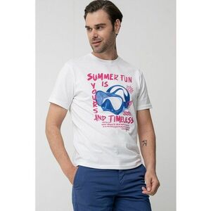 Tricou cu decolteu la baza gatului si imprimeu imagine