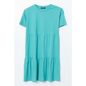 Rochie scurta din bumbac cu model stratificat imagine