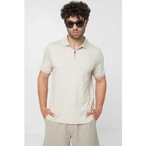 Tricou polo de bumbac organic cu fermoar scurt imagine