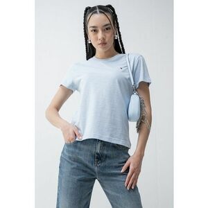 Tricou de bumbac organic cu decolteu la baza gatului imagine