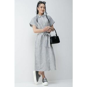 Rochie-camasa de in cu maneci scurte imagine
