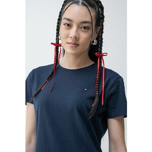 Tricou de bumbac organic cu decolteu la baza gatului imagine