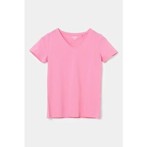 Tricou din amestec de bumbac cu decolteu in V imagine