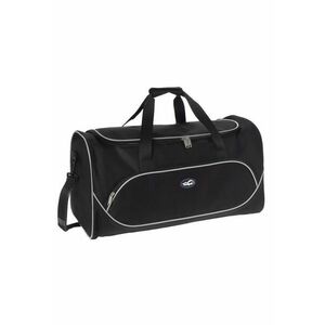 Geanta de voiaj/sport PDR100 - 45x26x24 cm - pentru sala - avion - bagaj de mana - poliester rezistent - curea detasabila - negru imagine
