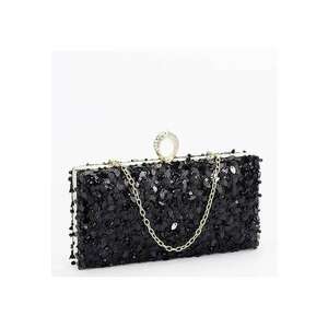 Geanta clutch neagra cu cristale si paiete BYH-907 01 16834 imagine