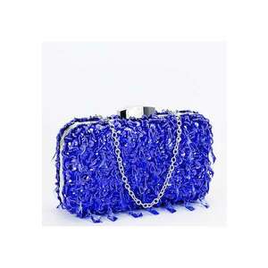 Geanta clutch albastra cu cristale si paiete BME6011 06 16829 imagine