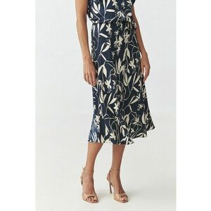 Fusta midi evazata cu model floral imagine