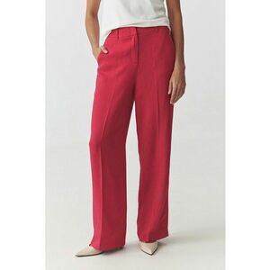 Pantaloni drepti din amestec de in imagine