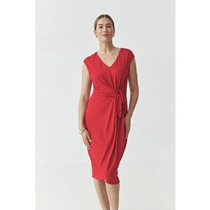 Rochie petrecut din amestec de modal cu decolteu in V imagine