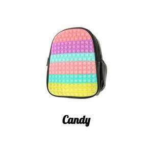 Rucsac Pop It piele ecologica P11 - 31 x 24 x 12 - Negru imagine