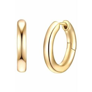 Cercei rotunzi de aur rose de 14K filat imagine