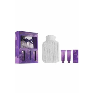 Set Cadou Cosy Up - Lavender - Crema Maini si Unghii - Crema Corp - Sare de Baie - Sticla pentru Apa Calda cu Husa Crosetata - 4 articole imagine