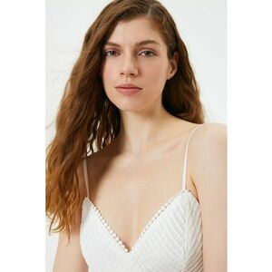 Rochie scurta de bumbac cu perforatii in talie imagine