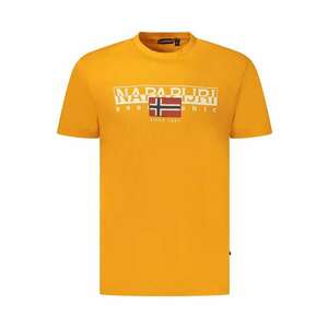 Tricou S-Aylmer barbati - cu imprimeu cu text - Regular Fit - Portocaliu imagine