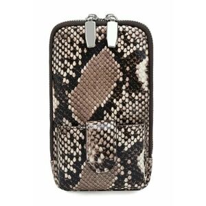 Geanta crossbody de piele cu aspect de piele de sarpe pentru telefonul mobil imagine
