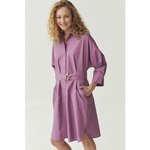 Rochie-camasa midi cu cordon in talie imagine
