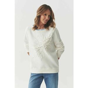 Bluza de trening cu design in relief si decolteu rotund imagine
