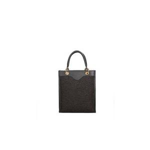 Geanta crossbody cu garnituri din piele imagine
