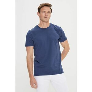 Tricou cu decolteu la baza gatului si model uni imagine