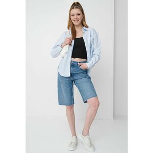 Camasa lejera de bumbac cu model in dungi imagine