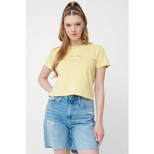 Tricou crop slim fit cu logo imagine
