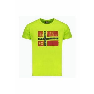 Tricou barbati cu decolteu la baza gatului si imprimeu cu logo imagine