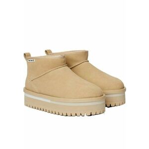 Ghete dama - casual - piele intoarsa - bej imagine