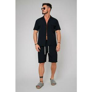 Set Camasa si pantalon scurt Black Negru imagine