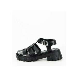 Sandale negre cu talpa groasa N75-5 130 14893 imagine