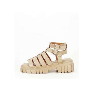 Sandale bej inchis cu talpa groasa N75-6 130 14881 imagine