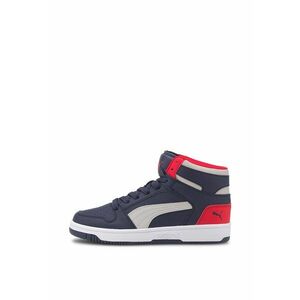 Pantofi sport mid-high de piele ecologica - cu model colorblock Rebound Layup imagine