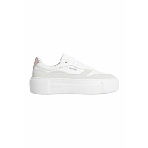 Pantofi sport flatform cu garnituri de piele intoarsa imagine