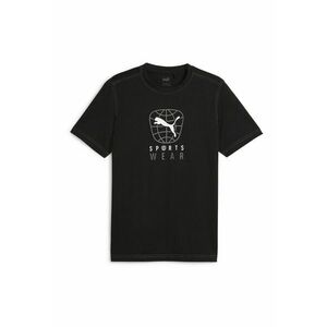 Tricou cu decolteu la baza gatului si imprimeu logo imagine