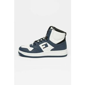 Pantofi sport mid-high de piele cu detalii contrastante imagine