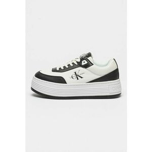Pantofi sport flatform cu detalii de piele imagine