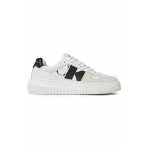 Pantofi sport pentru Femei - chunky cupsole laceup mix lth wn - YW0YW01046-YBR - Alb imagine