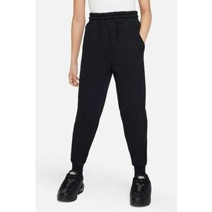 Pantaloni de trening din material fleece cu talie inalta Tech - Negru - imagine