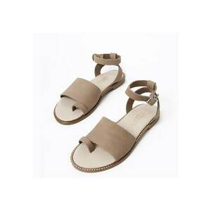 Sandale din piele naturala bej LH-360 M4 12985 imagine