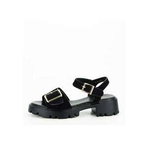 Sandale negre cu talpa groasa 8068 128 14849 imagine