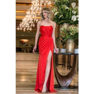 Rochie lunga din satin imagine