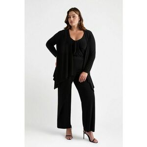 Cardigan asimetric fara inchidere imagine