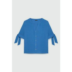 Bluza cu decolteu in V si maneci scurte imagine