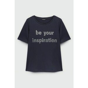 Tricou cu decolteu la baza gatului si paiete imagine