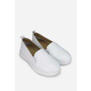 Pantofi dama din piele alba imagine