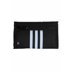 Portofel Essential Training - poliester reciclat - negru cu detalii albe - 13x8.5cm imagine